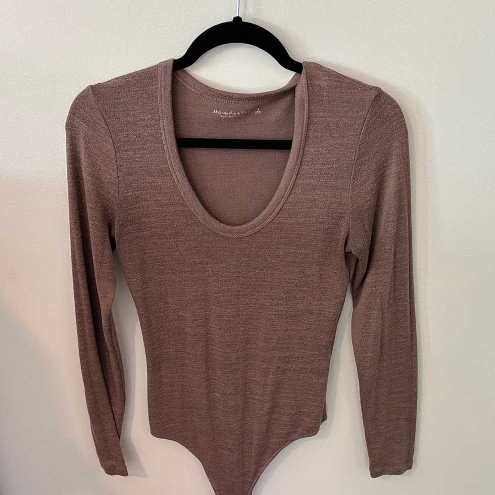 Abercrombie Small Elegant Brown Long Sleeve Women's Body Suit